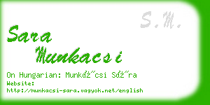 sara munkacsi business card